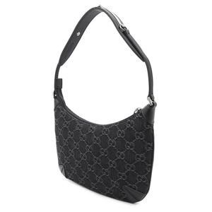 Gucci Bag Shoulder s GG Horsebit Black Denim